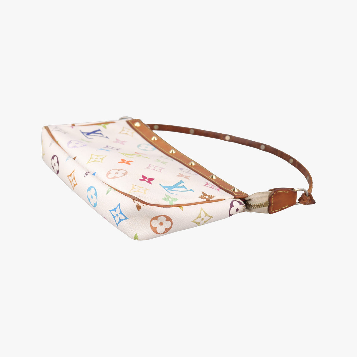 Vintage Louis Vuitton Pochette Accessoires white Monogram Multicolor M92649 shoulderbag | stylenewstar
