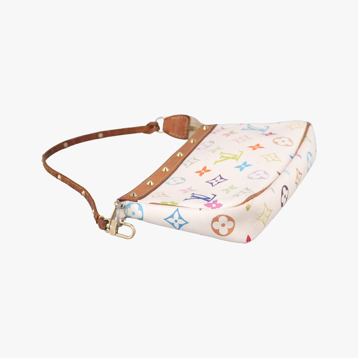 Vintage Louis Vuitton Pochette Accessoires white Monogram Multicolor M92649 shoulderbag | stylenewstar