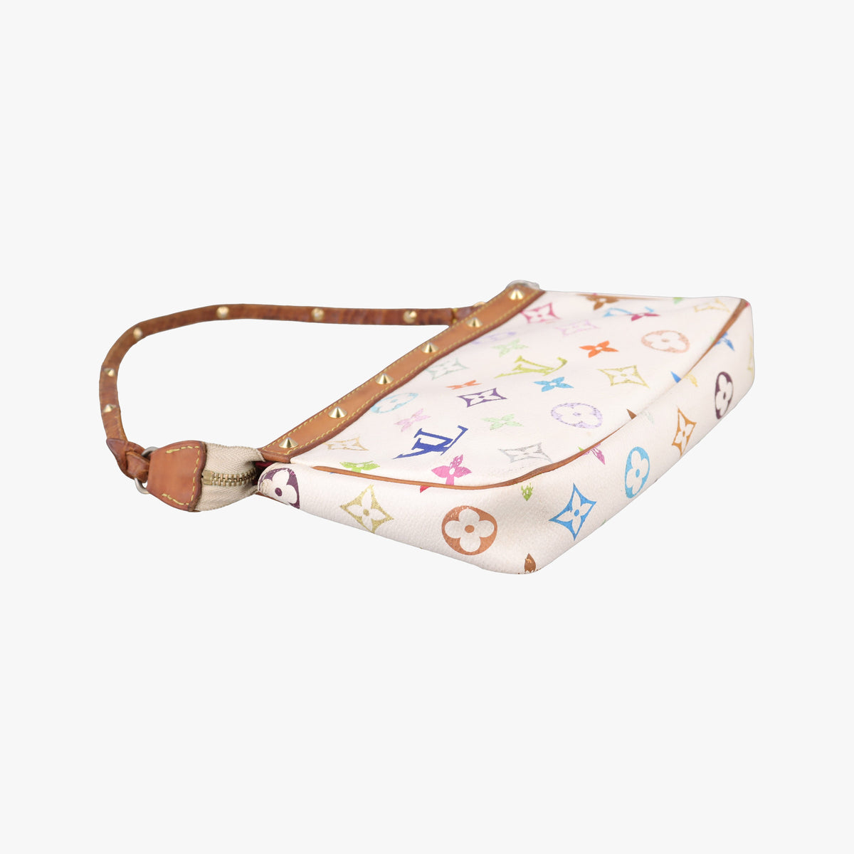 Vintage Louis Vuitton Pochette Accessoires white Monogram Multicolor M92649 shoulderbag | stylenewstar