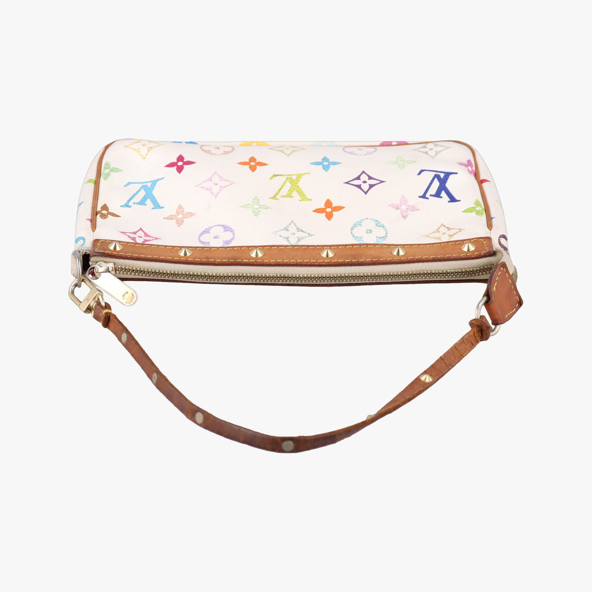 Vintage Louis Vuitton Pochette Accessoires white Monogram Multicolor M92649 shoulderbag | stylenewstar