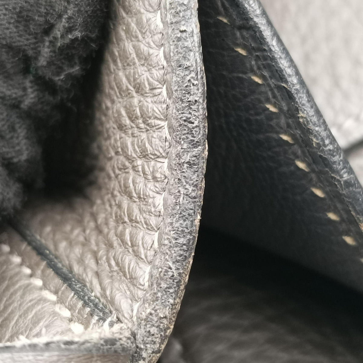 Pre-owned Hermes STEVE BESACE Grey Taurillon Clemence 055080CK shoulderbag | stylenewstar