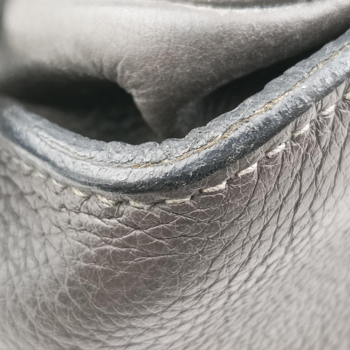 Pre-owned Hermes STEVE BESACE Grey Taurillon Clemence 055080CK shoulderbag | stylenewstar