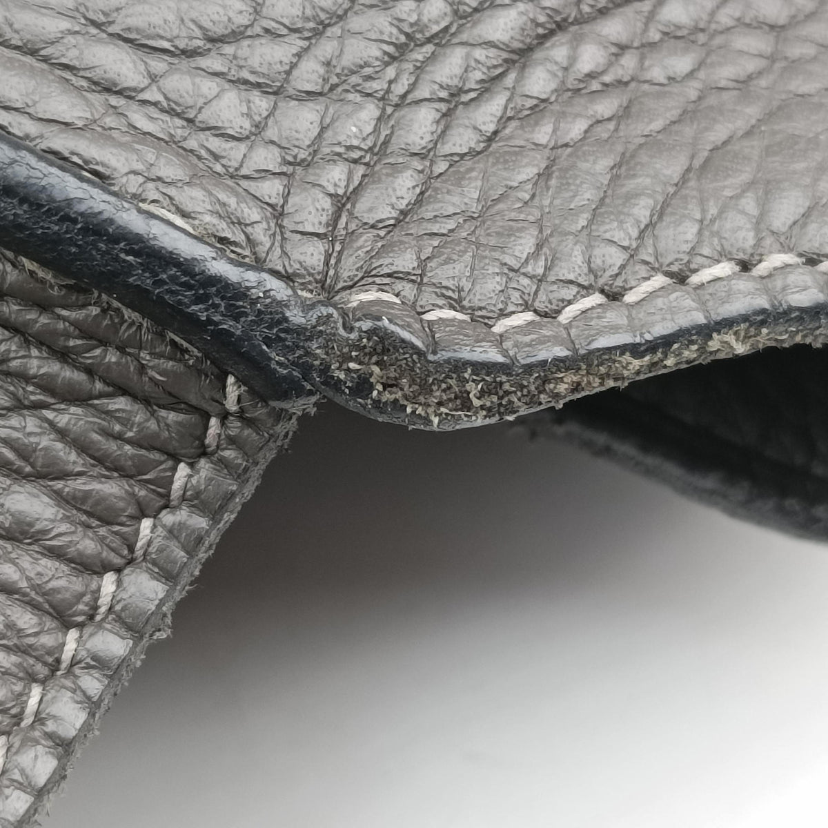 Pre-owned Hermes STEVE BESACE Grey Taurillon Clemence 055080CK shoulderbag | stylenewstar
