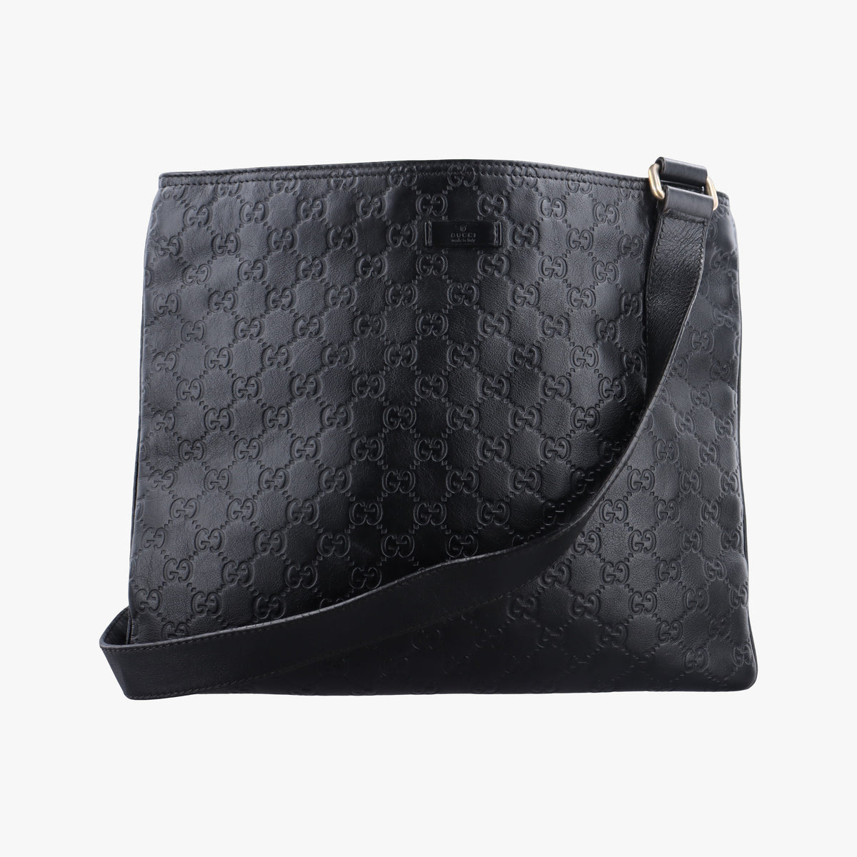 Pre-owned Gucci GG Imprime messenger Black Leather 201446 shoulderbag | stylenewstar