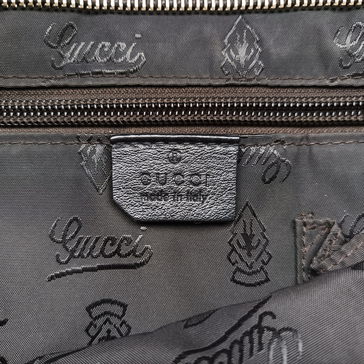 Pre-owned Gucci GG Imprime messenger Black Leather 201446 shoulderbag | stylenewstar