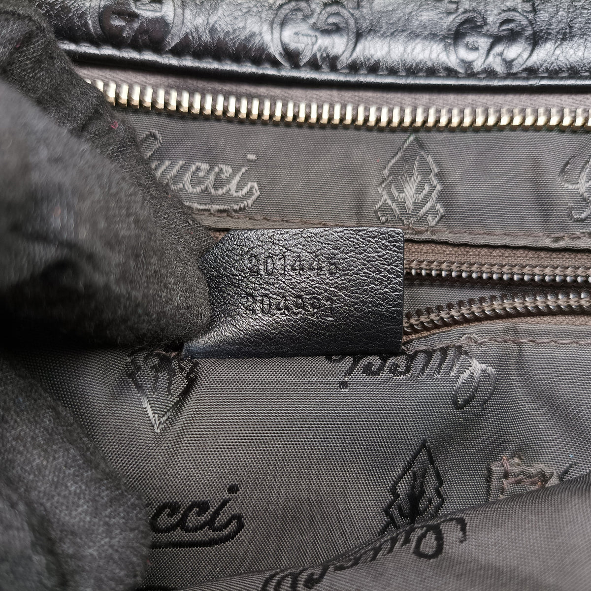 Pre-owned Gucci GG Imprime messenger Black Leather 201446 shoulderbag | stylenewstar