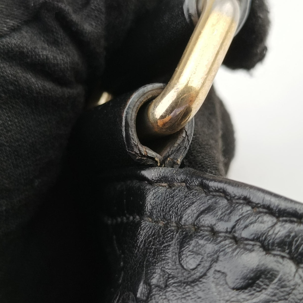 Pre-owned Gucci GG Imprime messenger Black Leather 201446 shoulderbag | stylenewstar