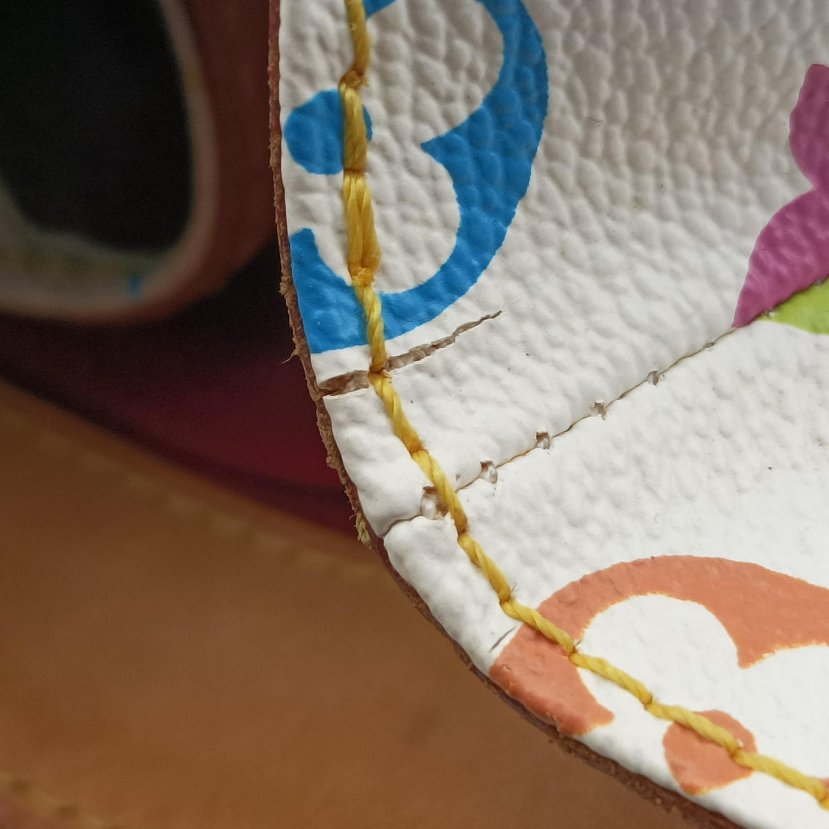 Pre-owned Louis Vuitton AUDRA white Monogram Multicolor M40047 handbag | stylenewstar