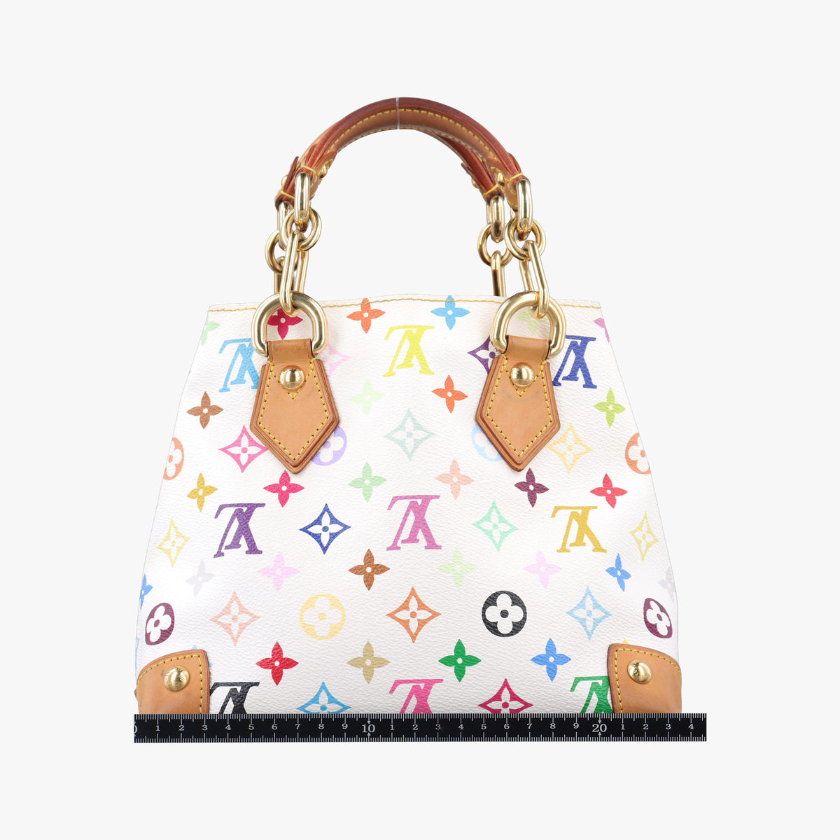 Pre-owned Louis Vuitton AUDRA white Monogram Multicolor M40047 handbag | stylenewstar