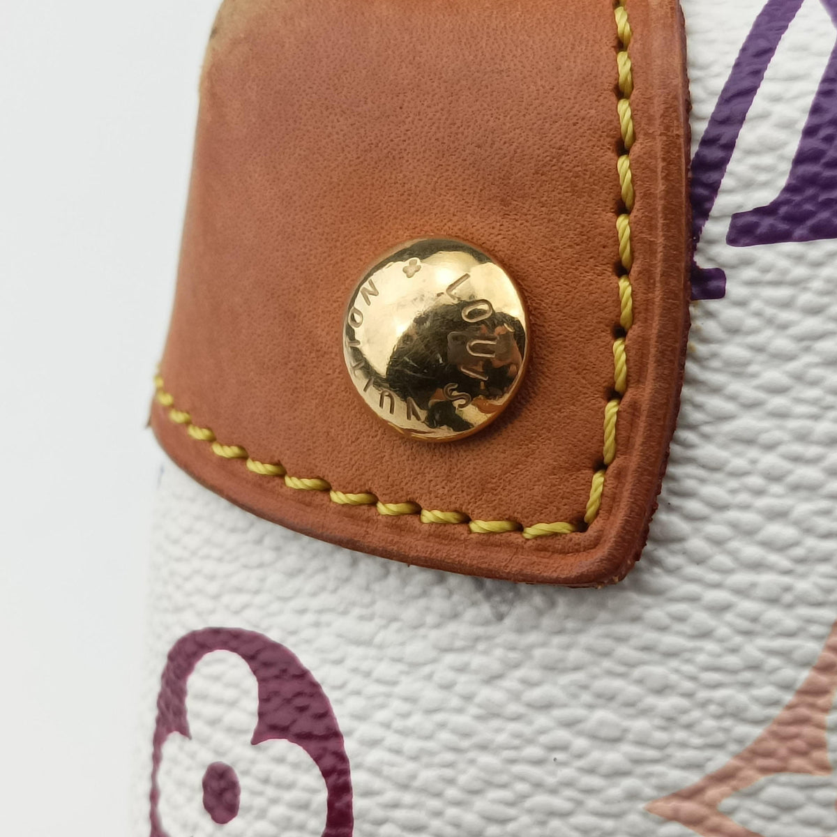 Pre-owned Louis Vuitton AUDRA white Monogram Multicolor M40047 handbag | stylenewstar