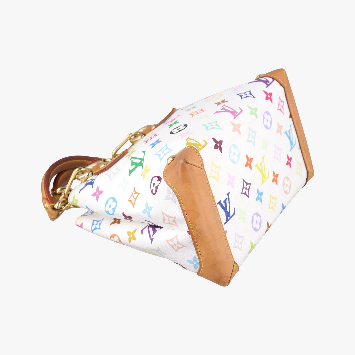 Pre-owned Louis Vuitton AUDRA white Monogram Multicolor M40047 handbag | stylenewstar