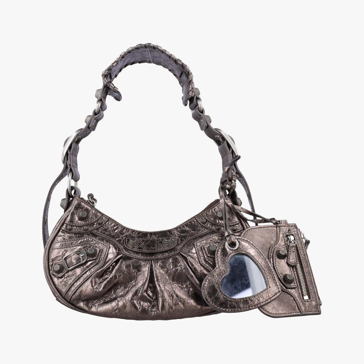 Vintage Balenciaga Le Cagole Silver lambskin  shoulderbag | stylenewstar