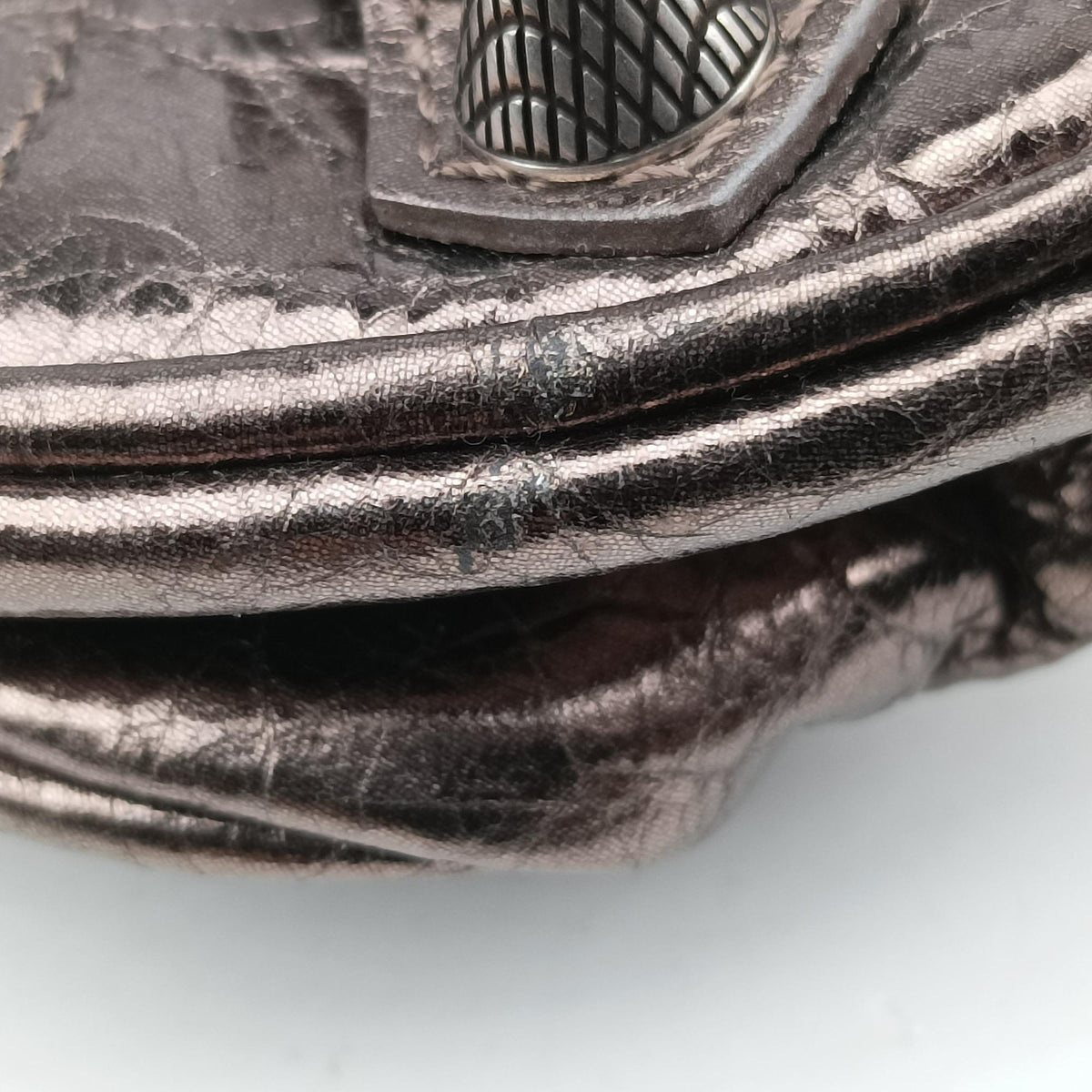 Vintage Balenciaga Le Cagole Silver lambskin  shoulderbag | stylenewstar