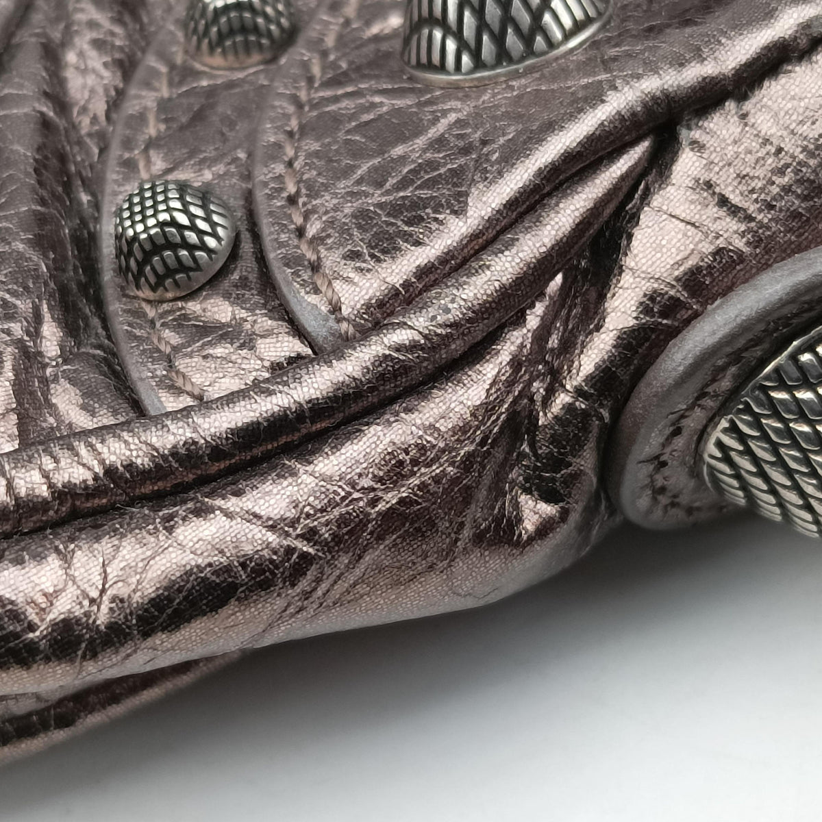 Vintage Balenciaga Le Cagole Silver lambskin  shoulderbag | stylenewstar