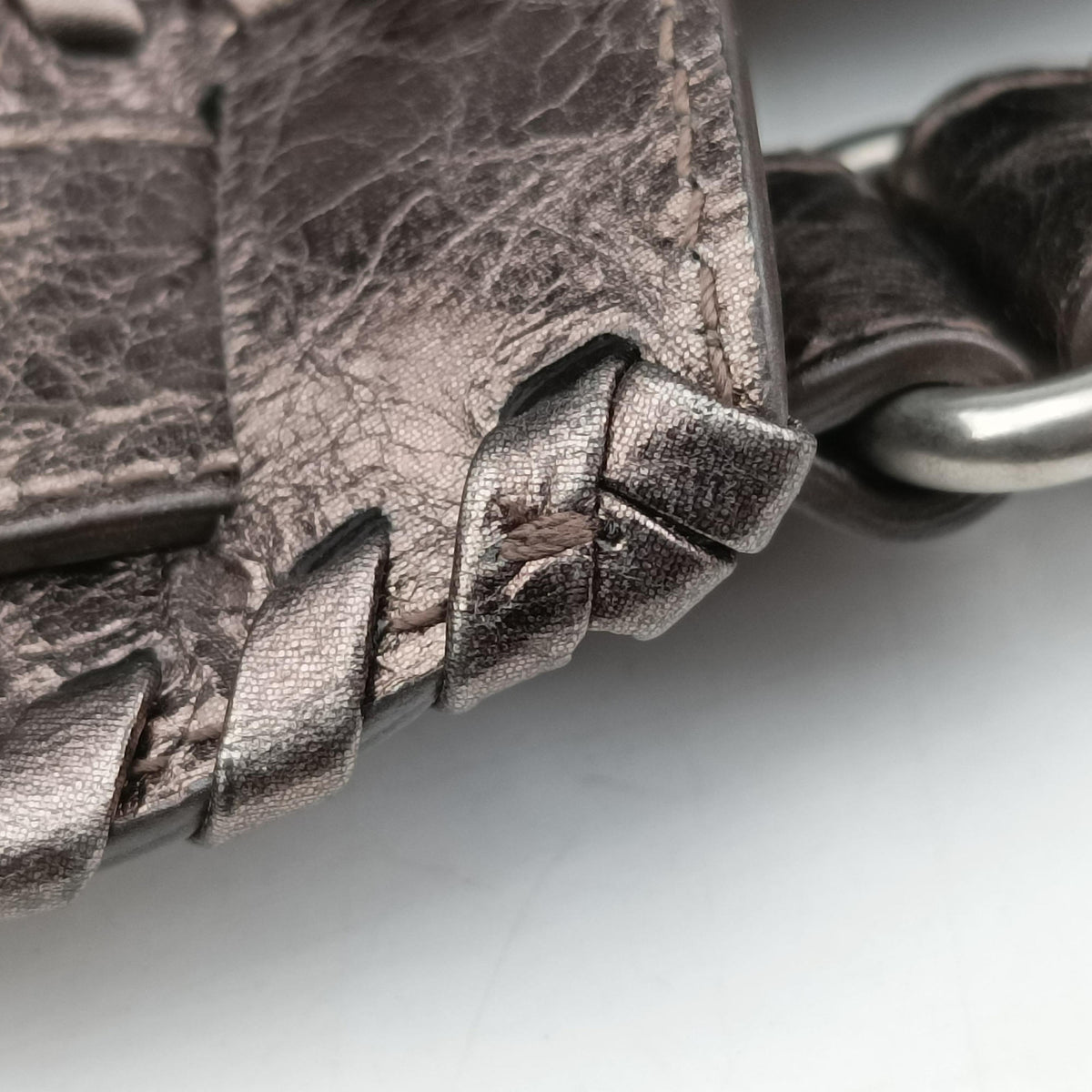 Vintage Balenciaga Le Cagole Silver lambskin  shoulderbag | stylenewstar