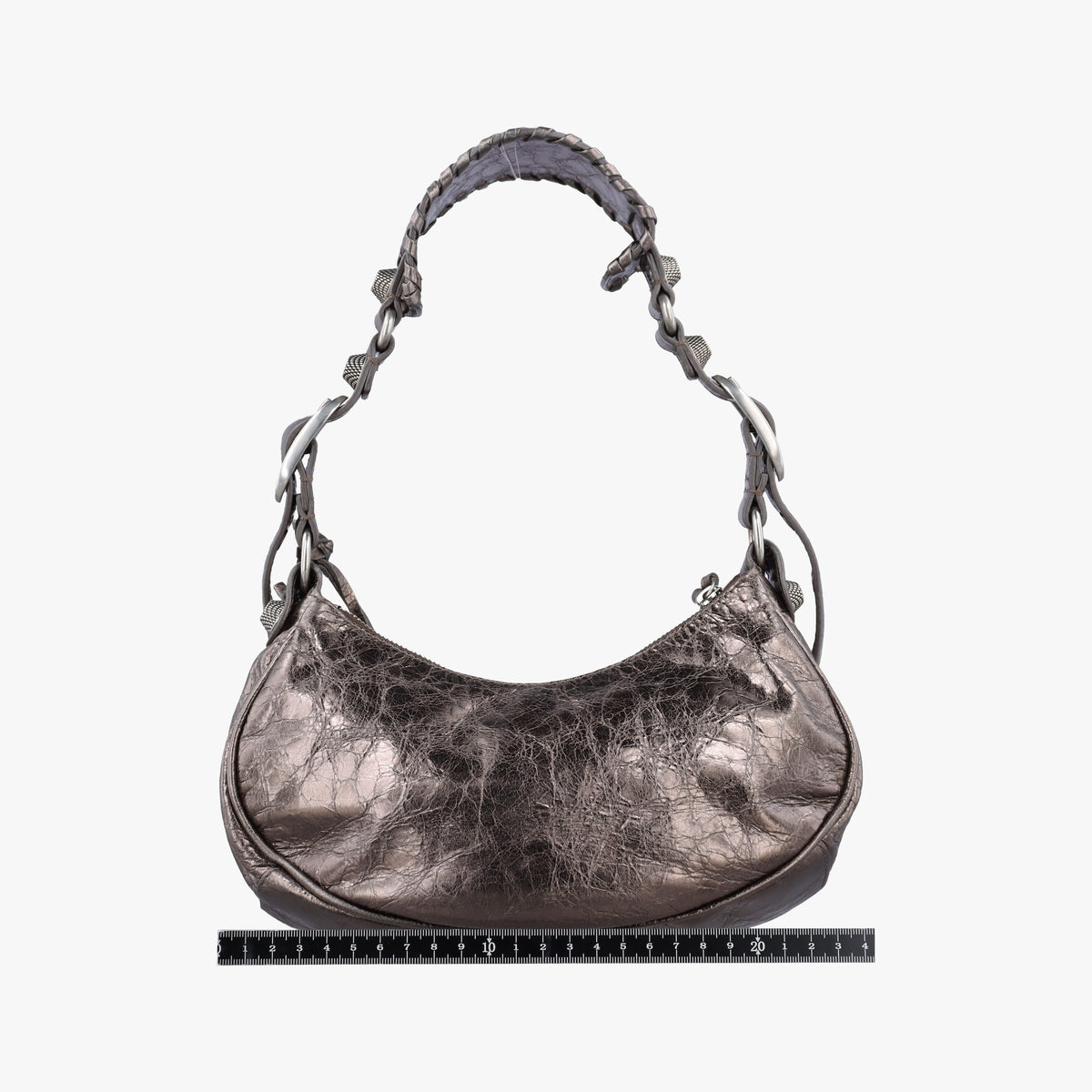 Vintage Balenciaga Le Cagole Silver lambskin  shoulderbag | stylenewstar