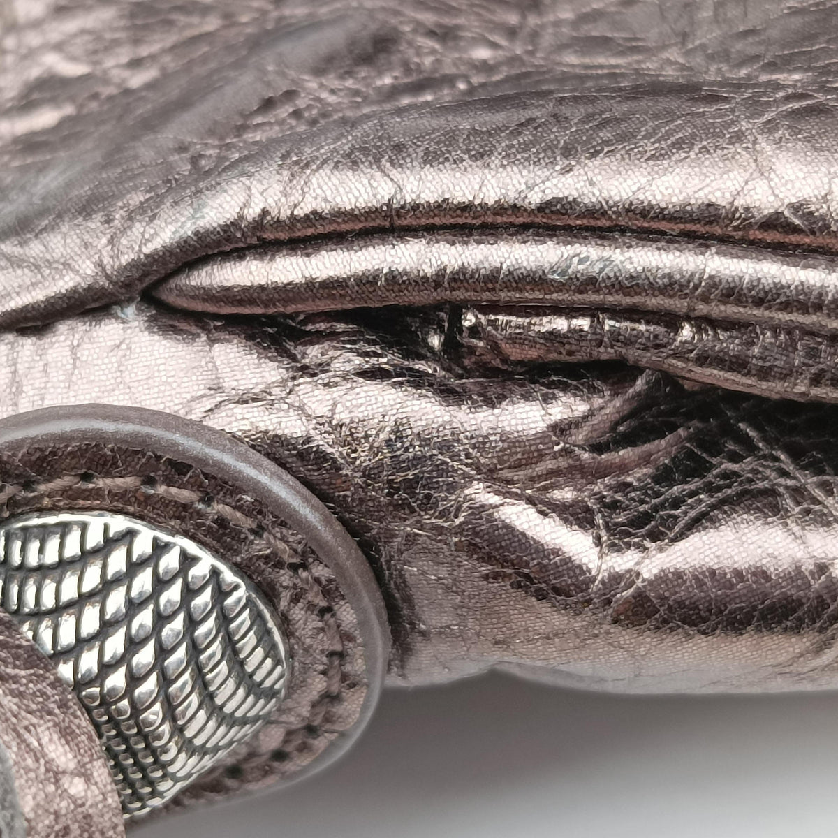 Vintage Balenciaga Le Cagole Silver lambskin  shoulderbag | stylenewstar
