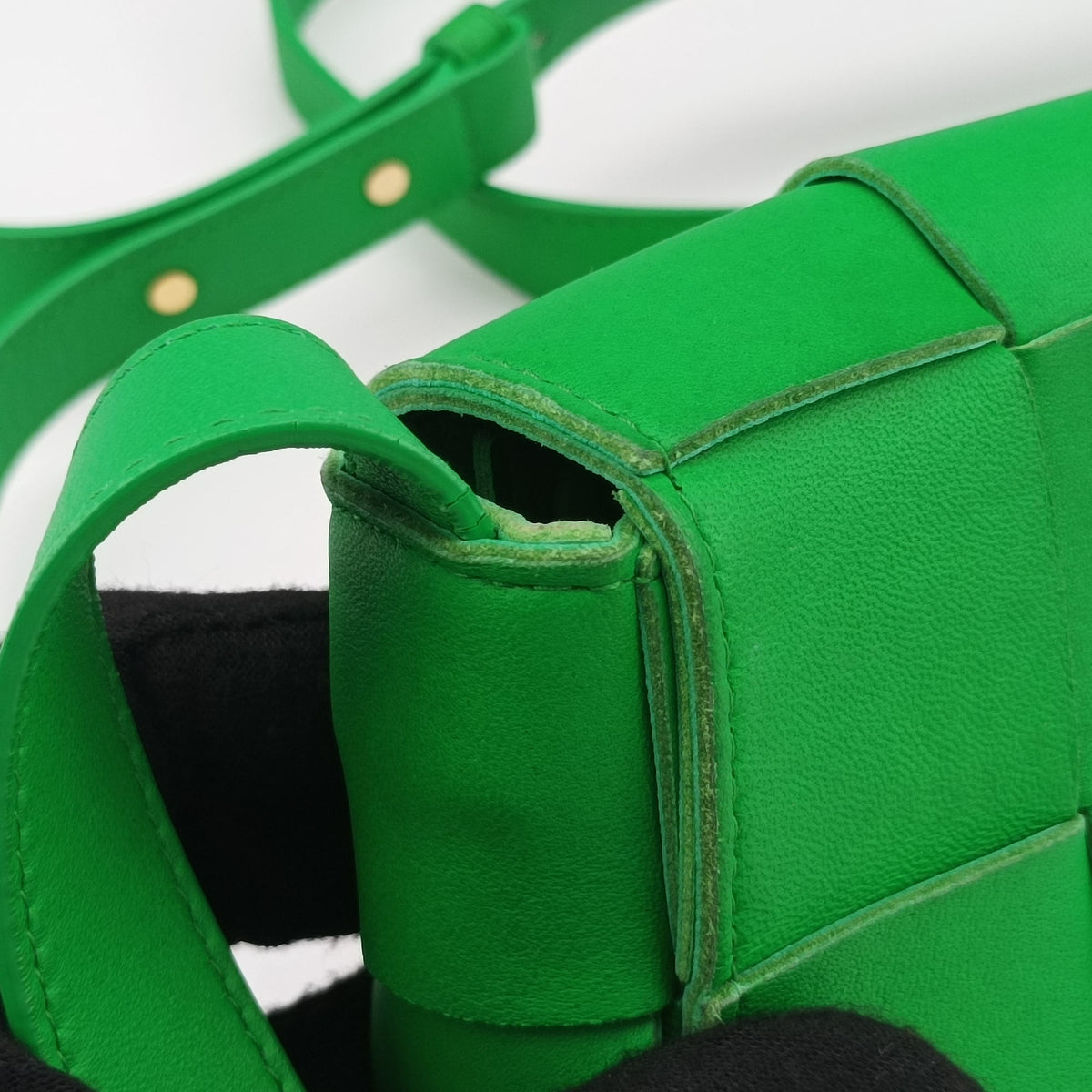 Vintage Bottega Veneta candy cassette Green lambskin  shoulderbag | stylenewstar
