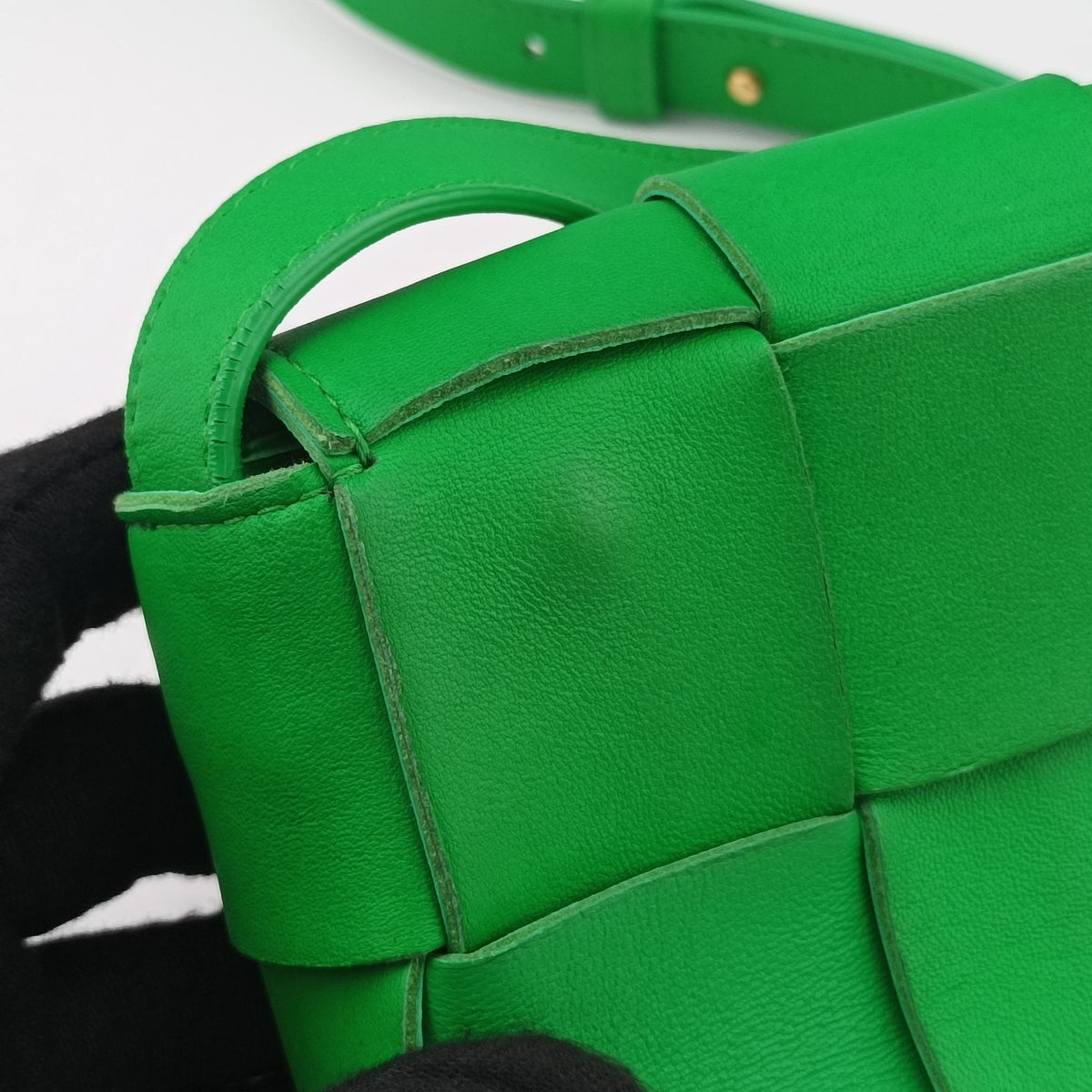Vintage Bottega Veneta candy cassette Green lambskin  shoulderbag | stylenewstar