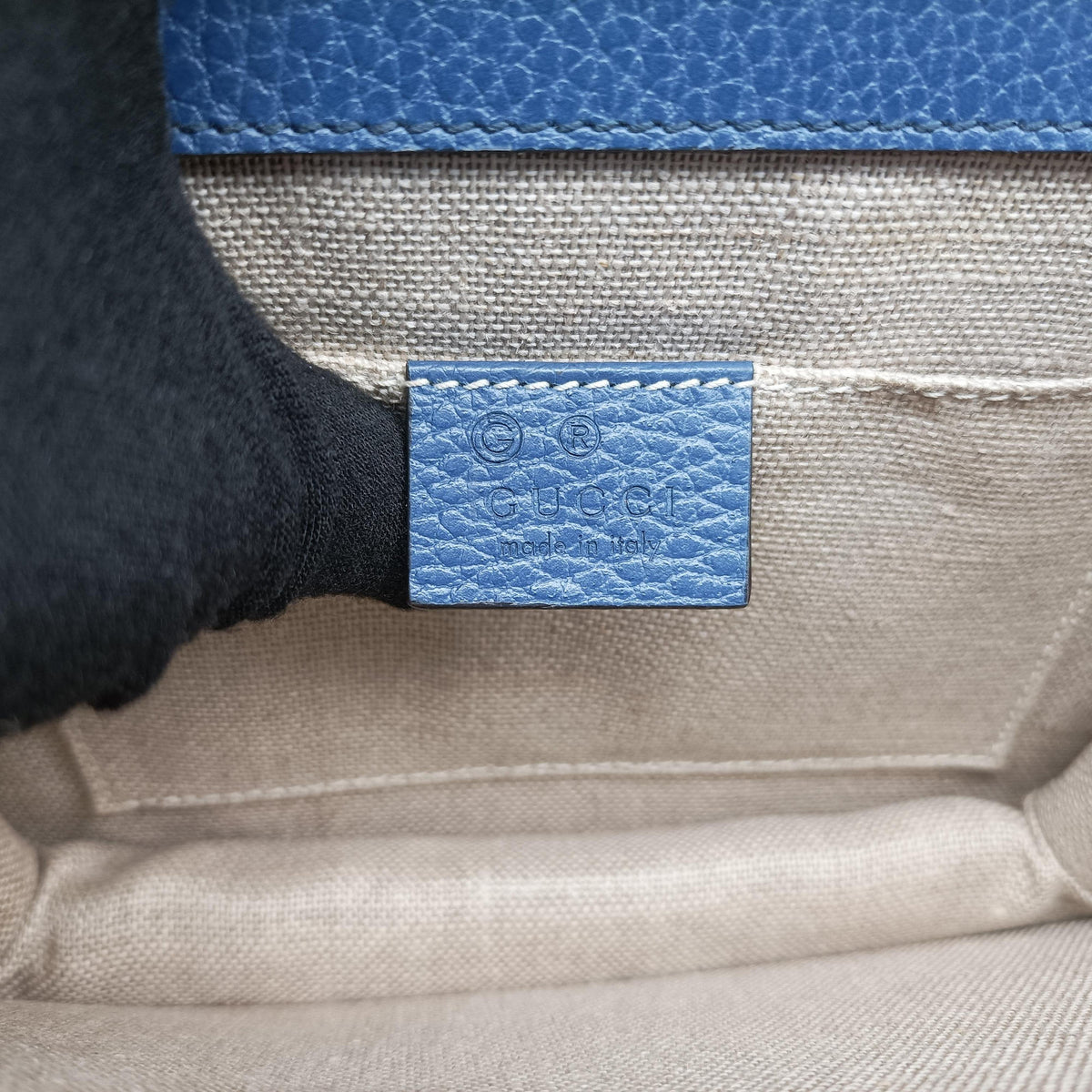Pre-owned Gucci Interlocking G Blue Leather 510304 shoulderbag | stylenewstar