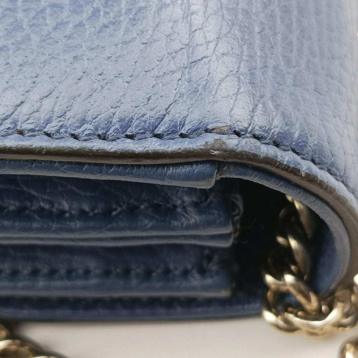 Pre-owned Gucci Interlocking G Blue Leather 510304 shoulderbag | stylenewstar