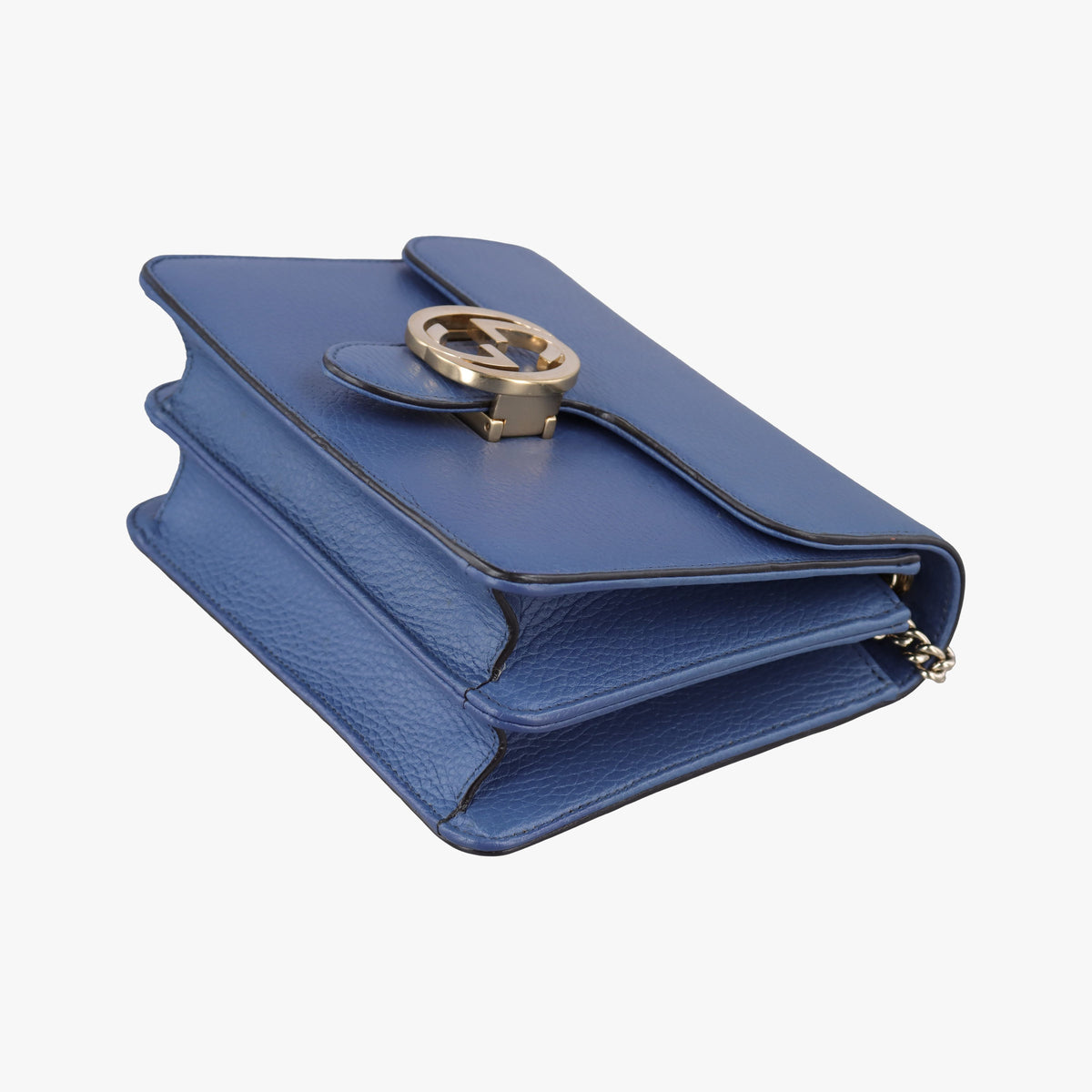 Pre-owned Gucci Interlocking G Blue Leather 510304 shoulderbag | stylenewstar