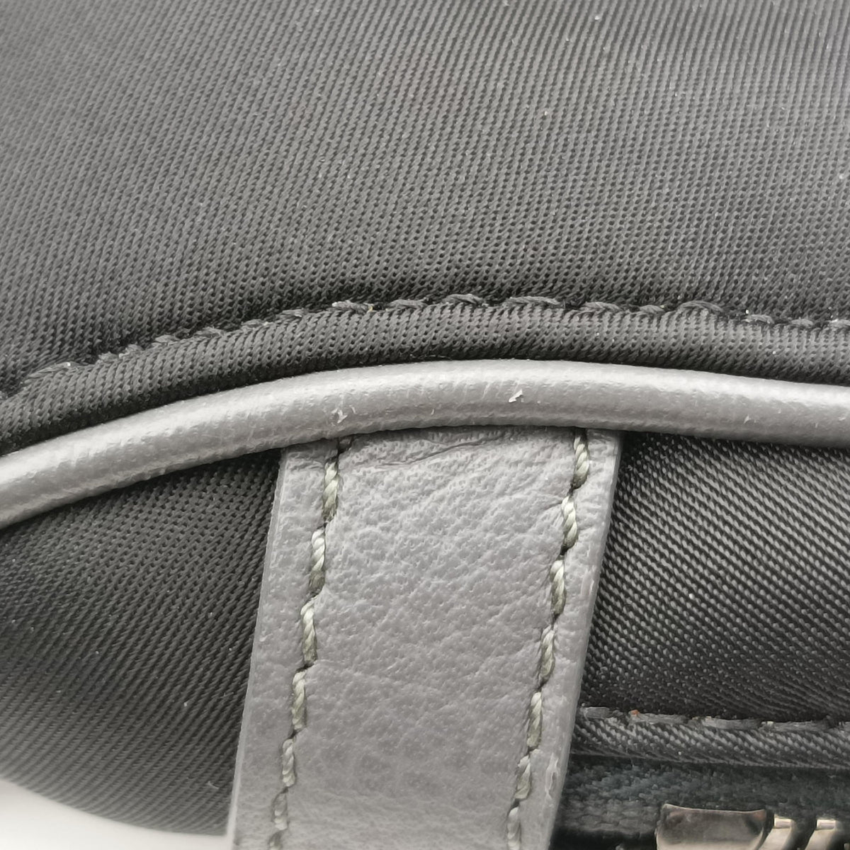Pre-owned Christian Dior Saddle Black × Gray Nylon x Leather  bum bag/waist bag | stylenewstar