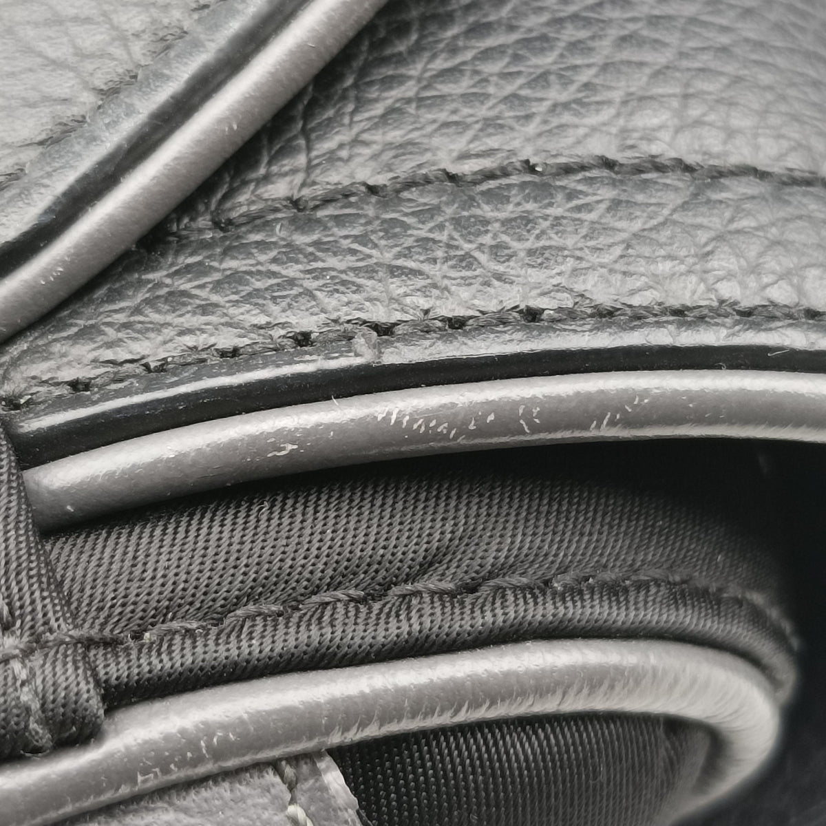 Pre-owned Christian Dior Saddle Black × Gray Nylon x Leather  bum bag/waist bag | stylenewstar