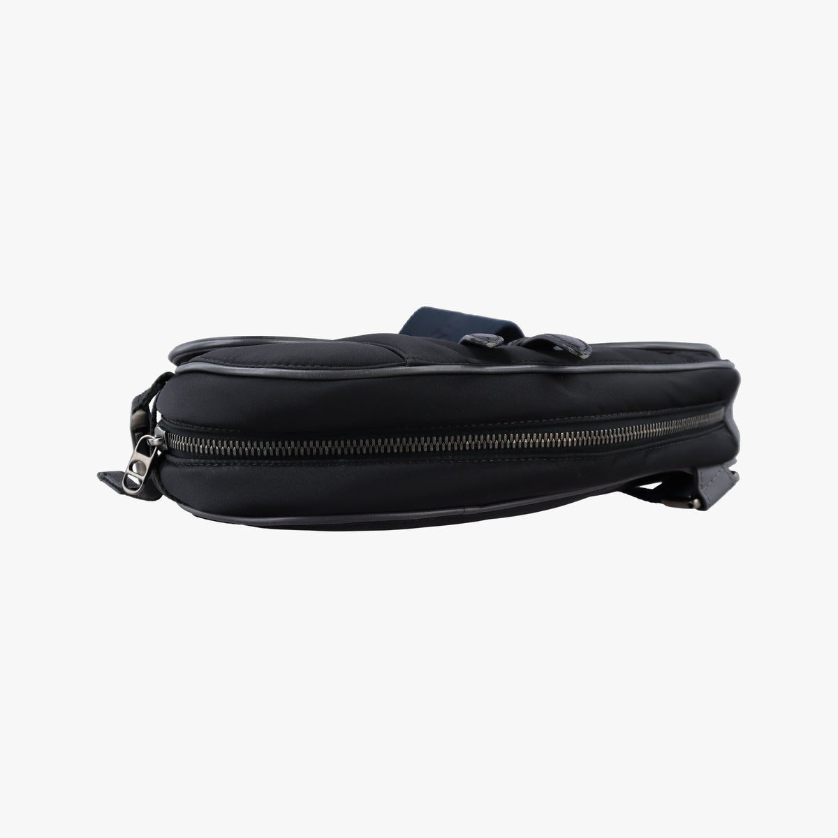 Pre-owned Christian Dior Saddle Black × Gray Nylon x Leather  bum bag/waist bag | stylenewstar