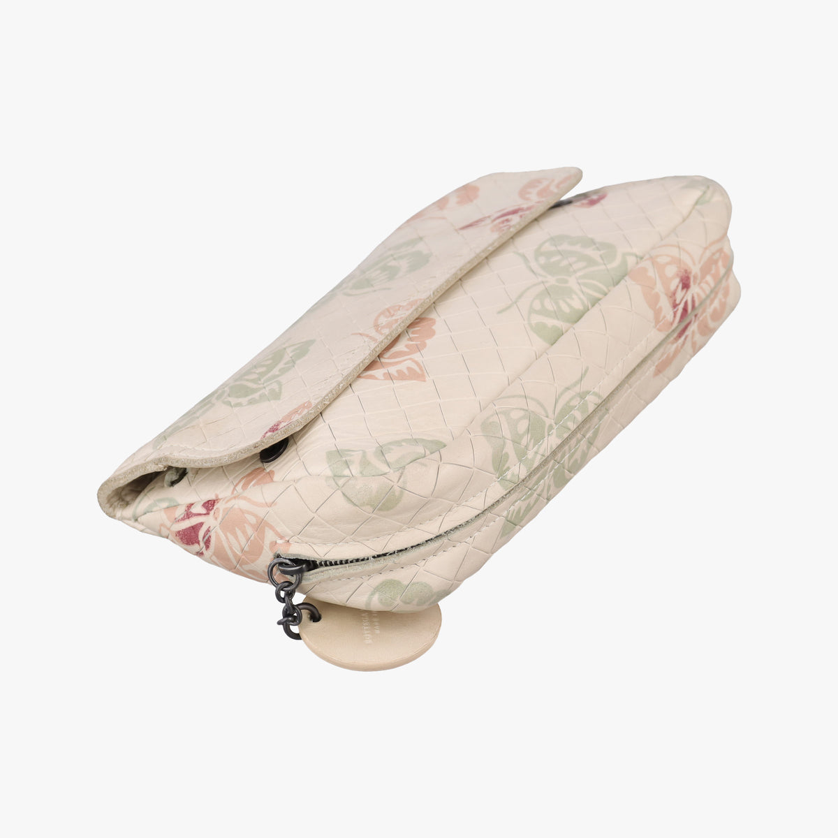 Pre-owned Bottega Veneta Intrecciato butterfly White x Multicolour lambskin  shoulderbag | stylenewstar