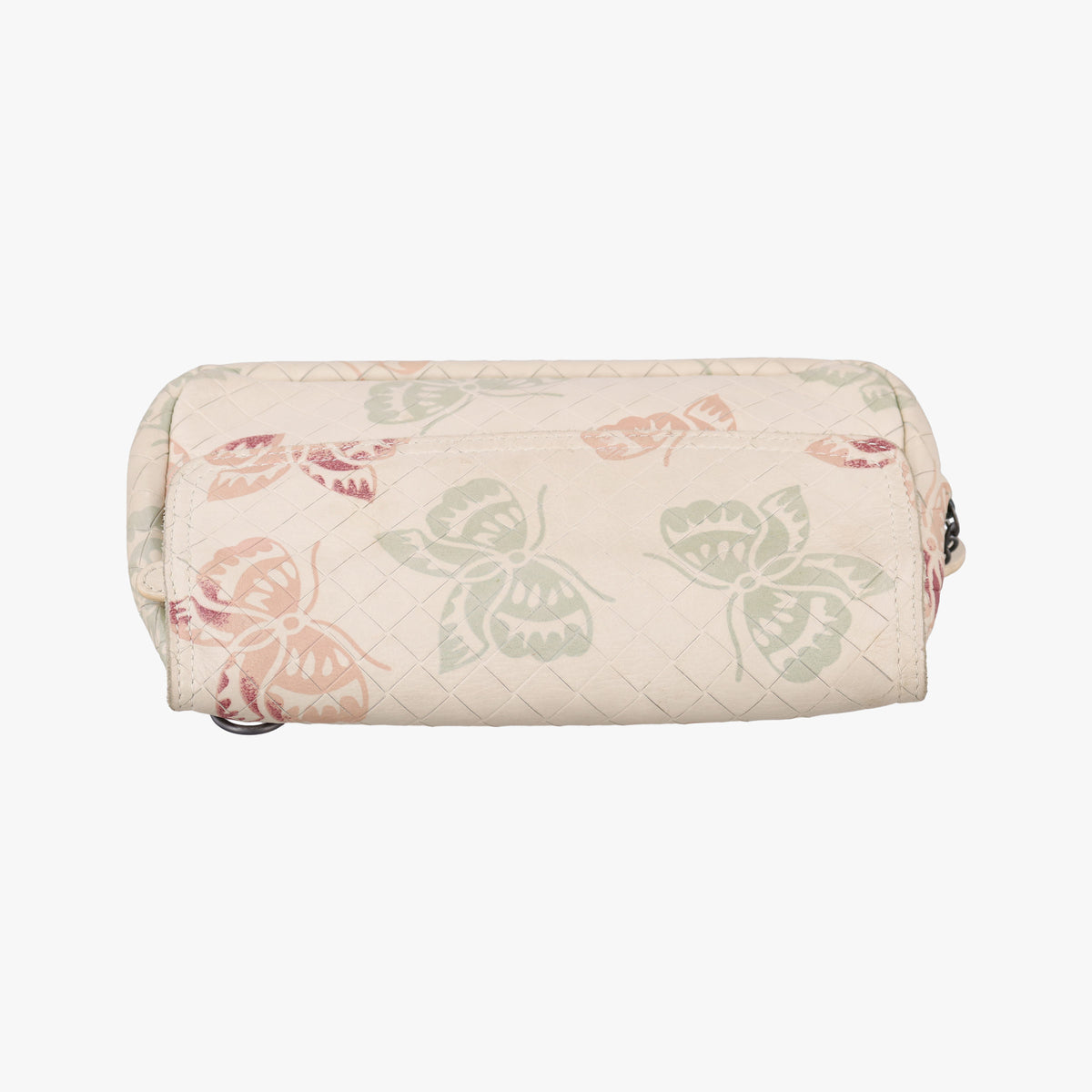 Pre-owned Bottega Veneta Intrecciato butterfly White x Multicolour lambskin  shoulderbag | stylenewstar