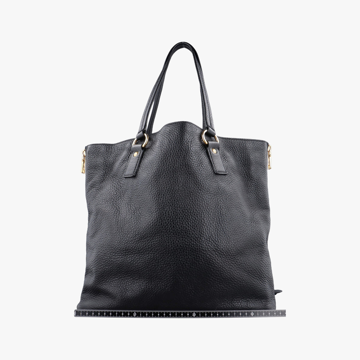 Secondhand Prada Vitello Daino Zippy Shopping Black leather BR4372 handbag | stylenewstar