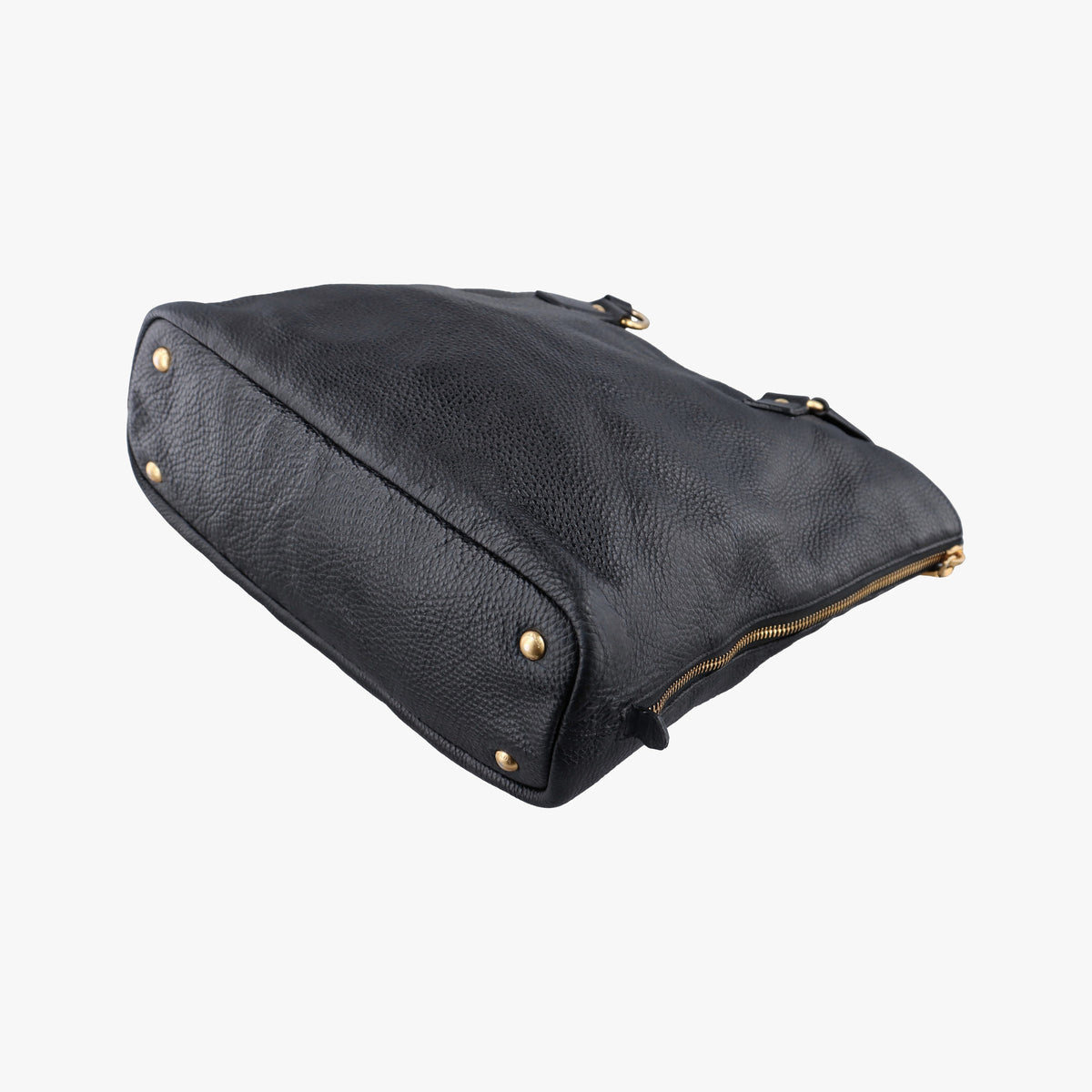 Secondhand Prada Vitello Daino Zippy Shopping Black leather BR4372 handbag | stylenewstar