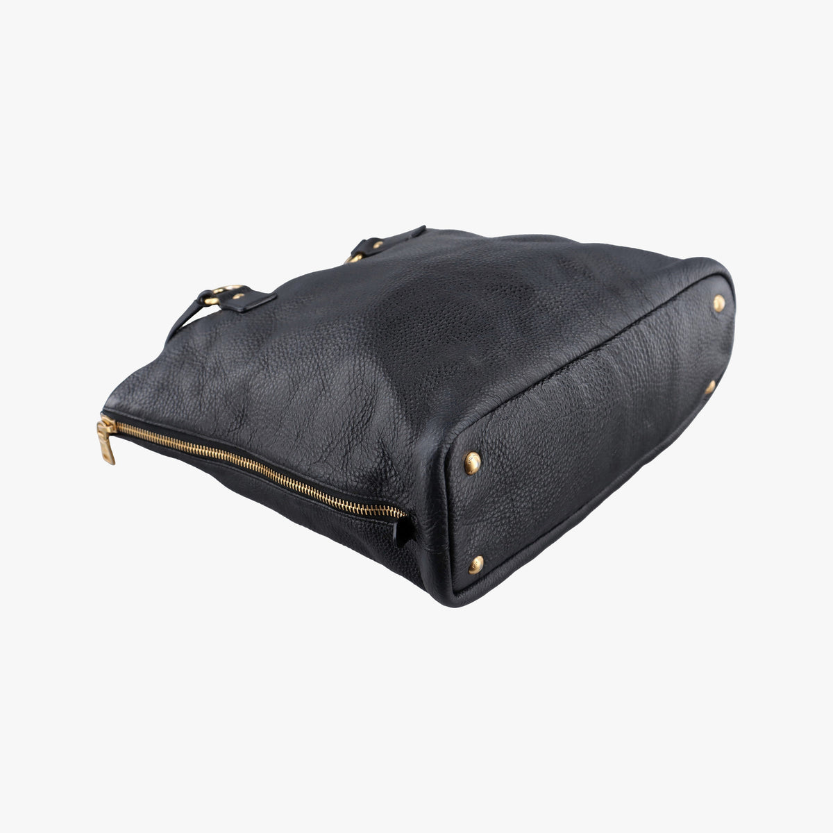 Secondhand Prada Vitello Daino Zippy Shopping Black leather BR4372 handbag | stylenewstar