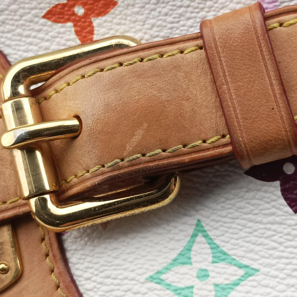 Pre-owned Louis Vuitton CLAUDIA white Monogram Multicolor M40193 handbag | stylenewstar
