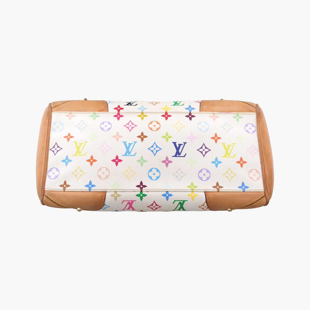 Pre-owned Louis Vuitton CLAUDIA white Monogram Multicolor M40193 handbag | stylenewstar