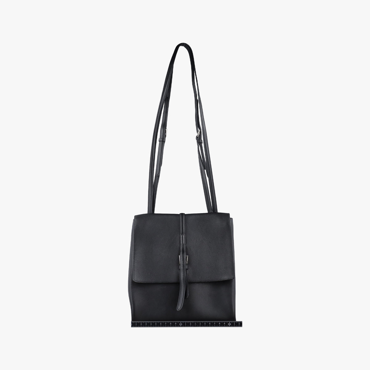 Pre-owned Prada Double Handle Turn Lock Black x White Leather  shoulderbag | stylenewstar