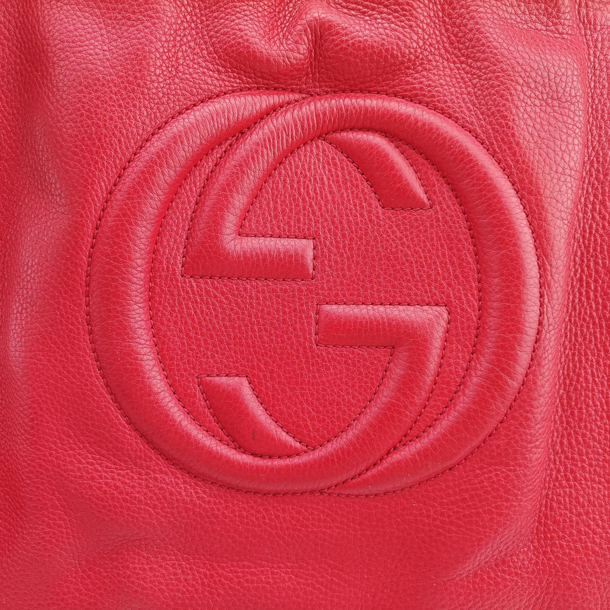 Pre-owned Gucci Soho Red Leather 282309 handbag | stylenewstar