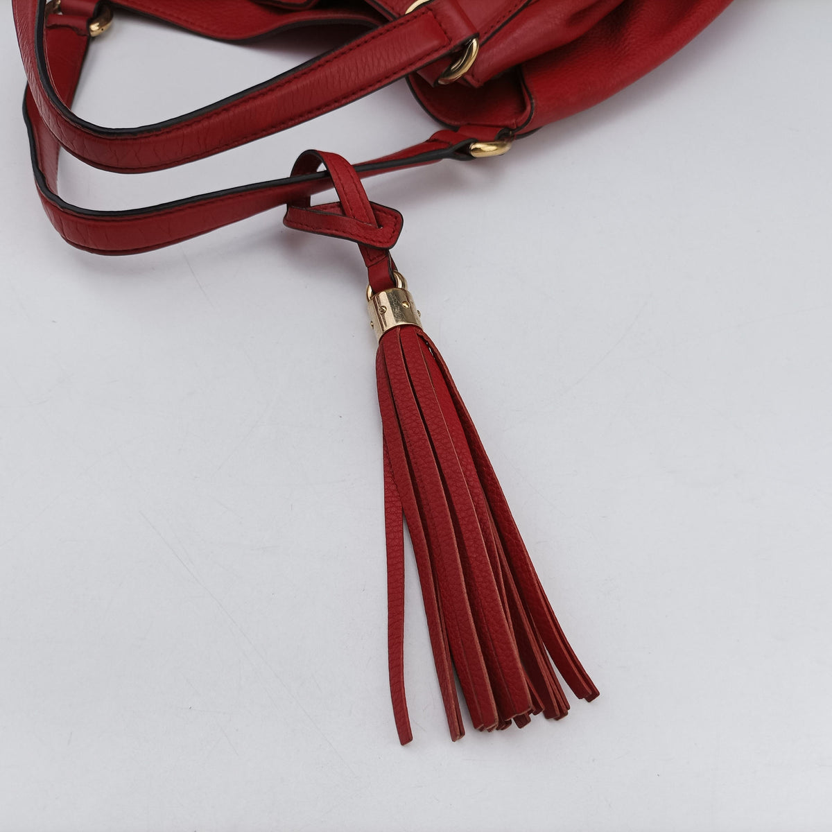 Pre-owned Gucci Soho Red Leather 282309 handbag | stylenewstar