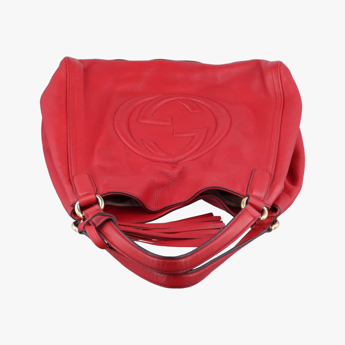 Pre-owned Gucci Soho Red Leather 282309 handbag | stylenewstar