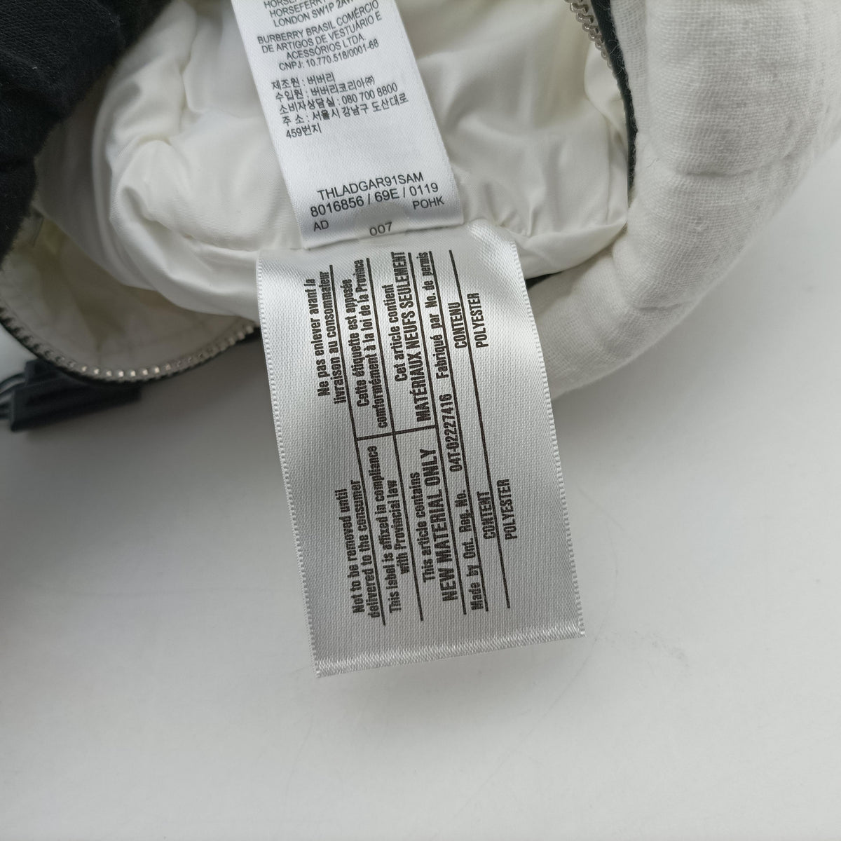 Pre-owned Burberry Quilted Zipper Pouch White Cotton  clutchbag | stylenewstar