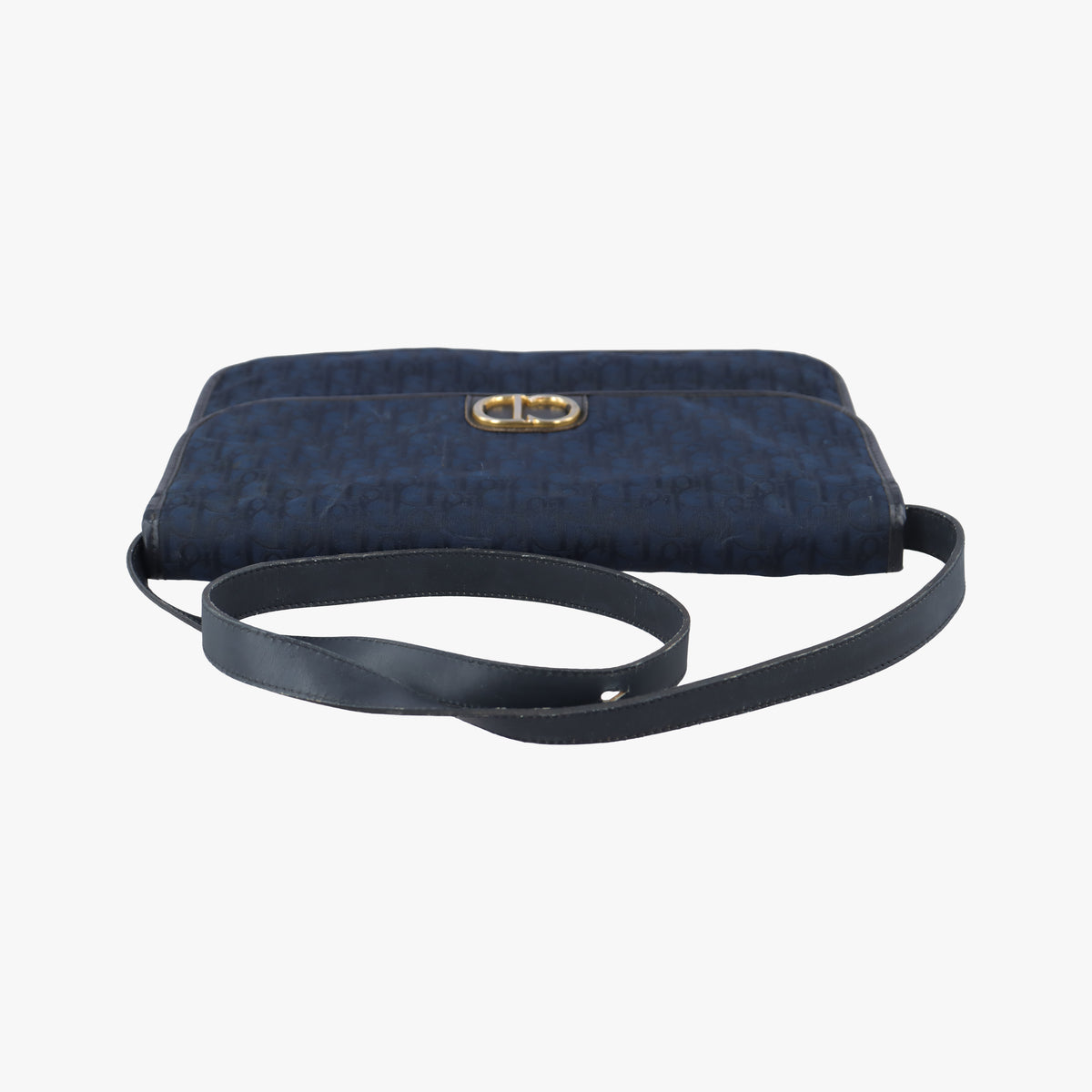 Pre-owned Christian Dior Trotter Navy Canvas  shoulderbag | stylenewstar