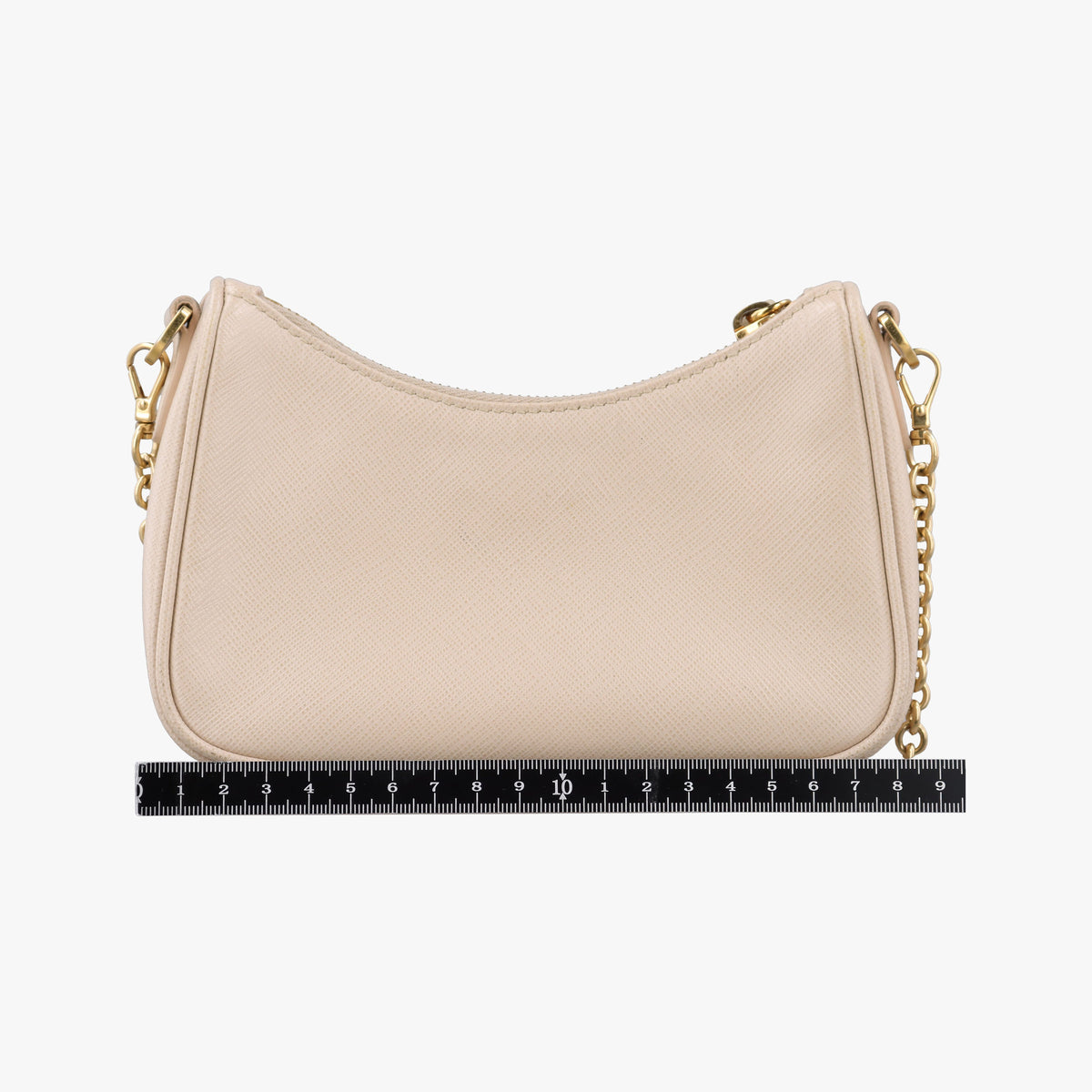 Secondhand Prada Re-Edition 2005 Beige SAFFIANO Leather 1BH204 shoulderbag | stylenewstar