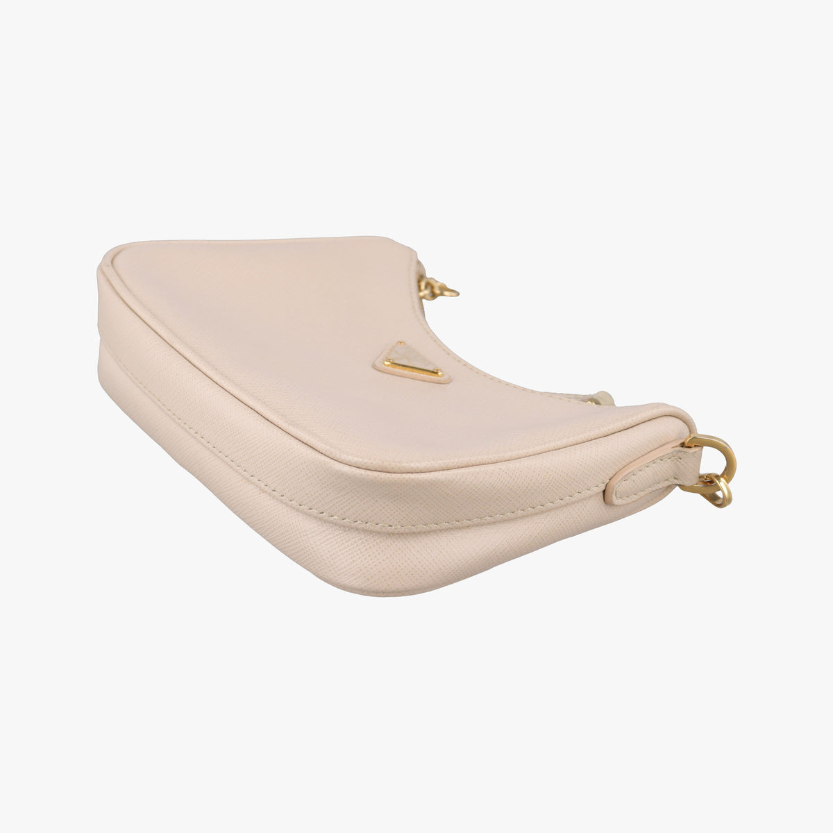 Secondhand Prada Re-Edition 2005 Beige SAFFIANO Leather 1BH204 shoulderbag | stylenewstar