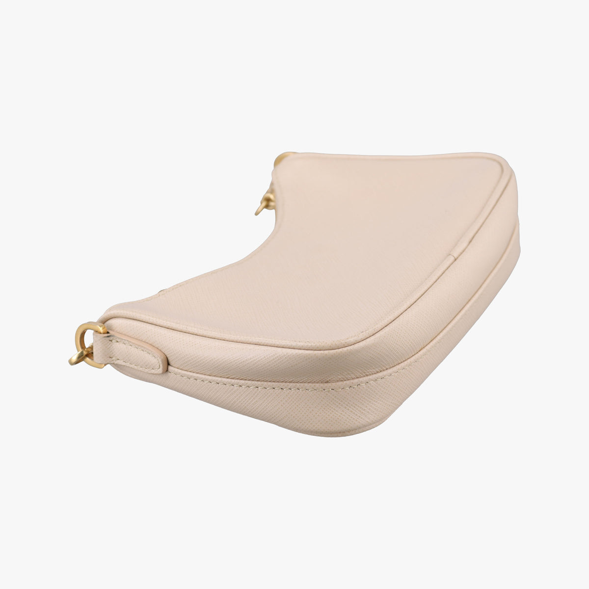 Secondhand Prada Re-Edition 2005 Beige SAFFIANO Leather 1BH204 shoulderbag | stylenewstar