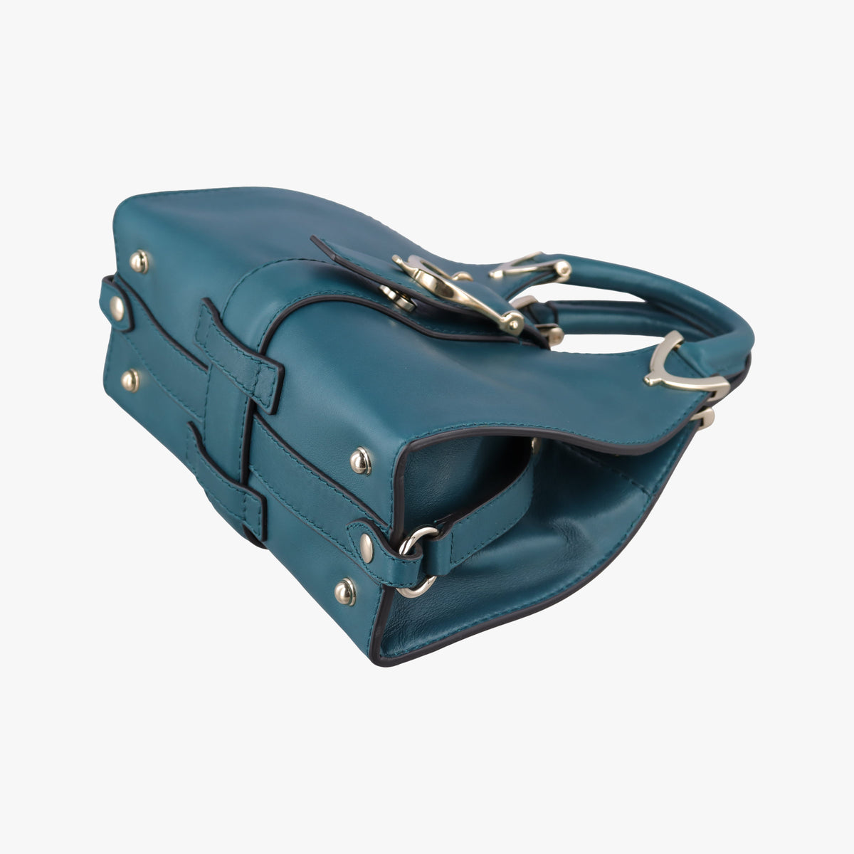 Pre-owned Gucci Stirrup Green Leather 277515 shoulderbag | stylenewstar