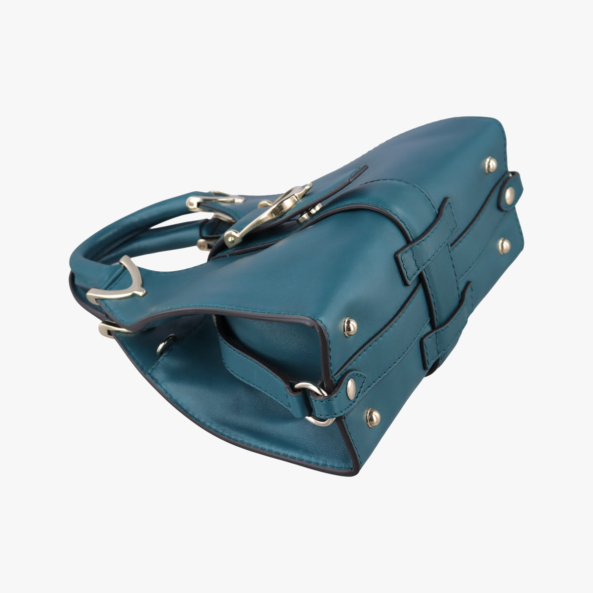 Pre-owned Gucci Stirrup Green Leather 277515 shoulderbag | stylenewstar