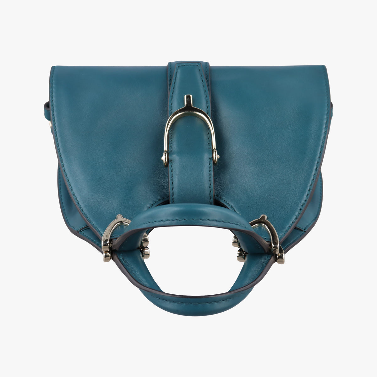 Pre-owned Gucci Stirrup Green Leather 277515 shoulderbag | stylenewstar