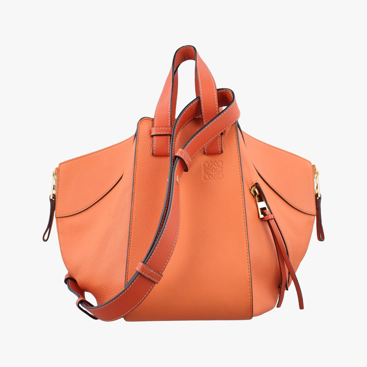 Secondhand Loewe Hammock Orange Leather  shoulderbag | stylenewstar