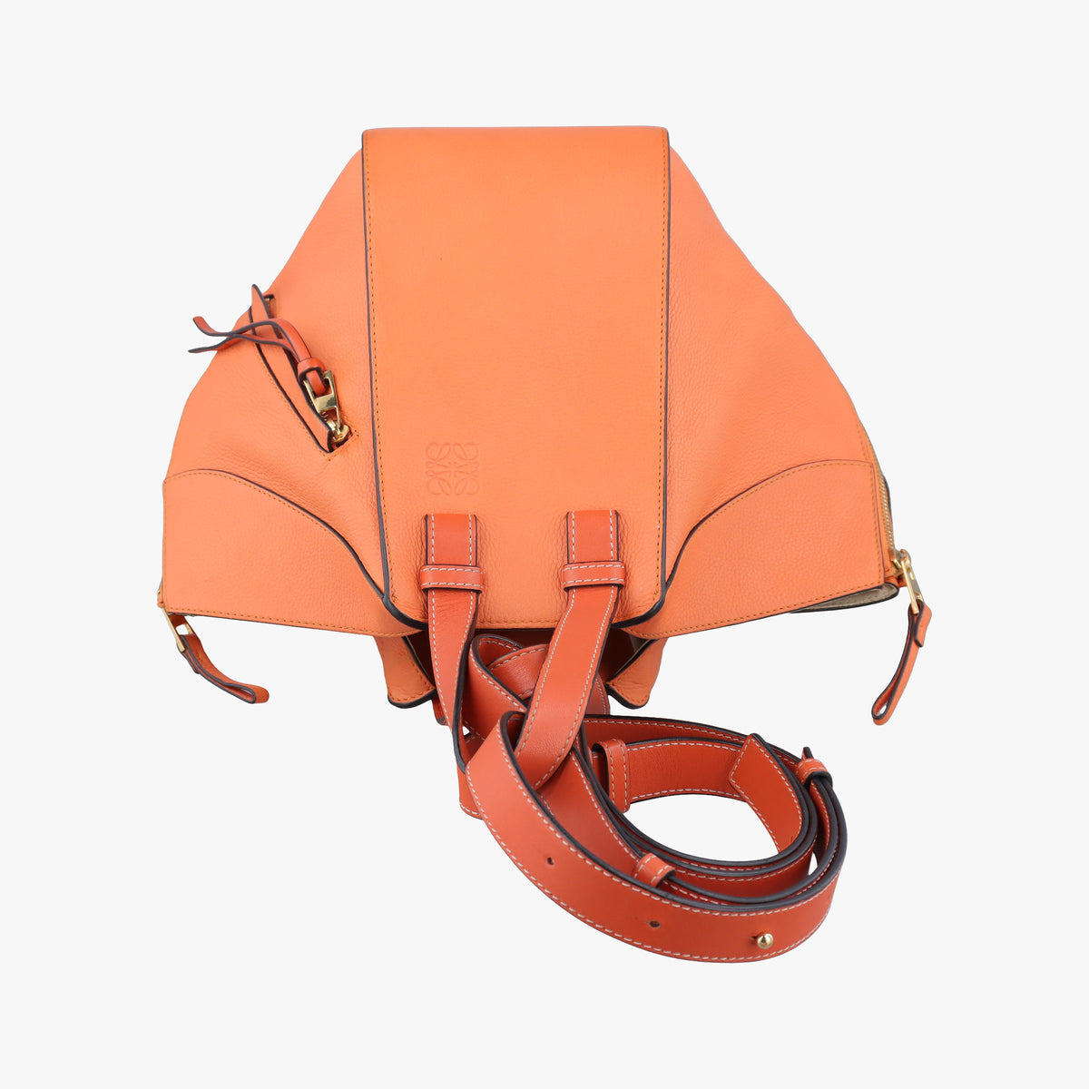 Secondhand Loewe Hammock Orange Leather  shoulderbag | stylenewstar